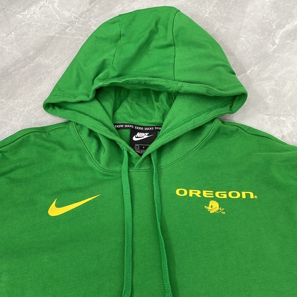 Men's Nike Green Oregon Ducks Vault SJY Club Cotton Hoodie Long Sleeve Shirt - Picture 3 of 16